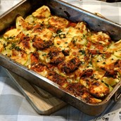 Zucchini aus dem Ofen mit Tomaten