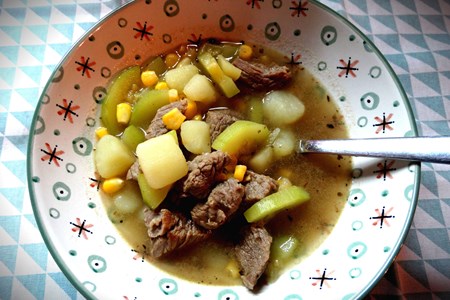 Супа с телешко месо и зеленчуци