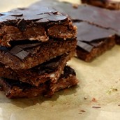 Dark chocolate chia hazelnut bars