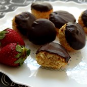 Almond paste coconut chocolate balls