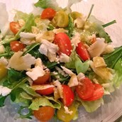 Ruccola, Cherry Tomatoes, and Baby Spinach Salad