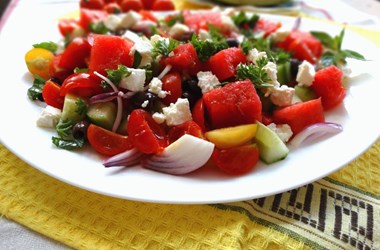 Гръцка салата с диня