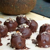 Raw chocolate balls Ferrero Roche