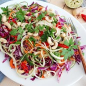 Asian chilli zoodles salad