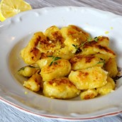 Ньоки от тиква с лимон и мащерка