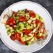 Dill avocado bean salad