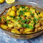 Огретен с гъби и картофи
